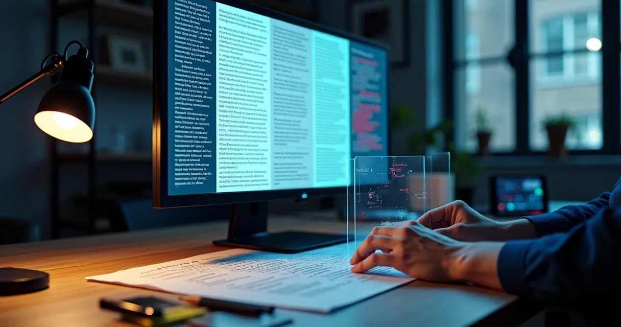 Pessoa analisando três textos digitais com elementos de fraude destacados